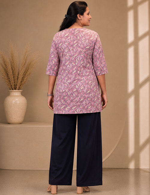 Printed Cotton Lilac Tops - Image 2
