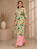 Cream Ditsy Floral Long Top