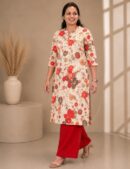 Off White Daisy Floral Long Top