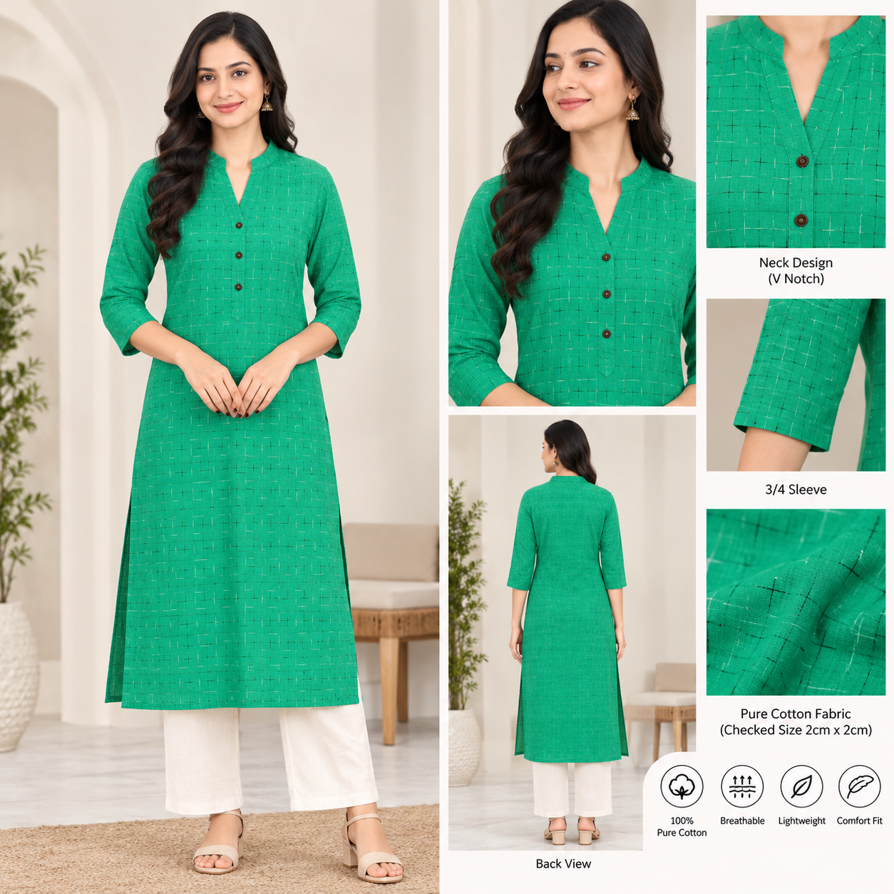 Cotton Long Top Dress - Image 5