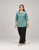 Smart Pallazo Pants in black shown on a model
